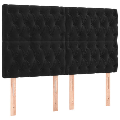 Giroletto senza Materasso Nero 160x200 cm in Velluto | homemem39