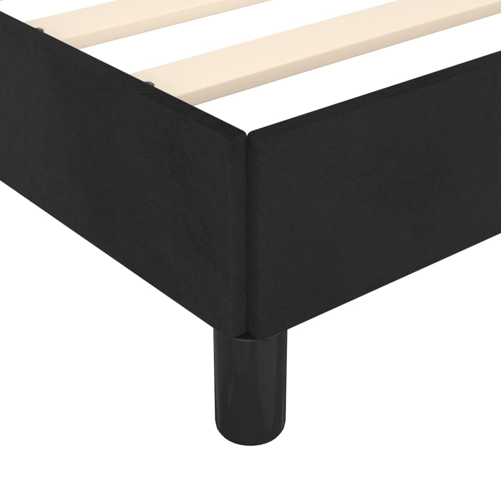 Giroletto senza Materasso Nero 160x200 cm in Velluto | homemem39