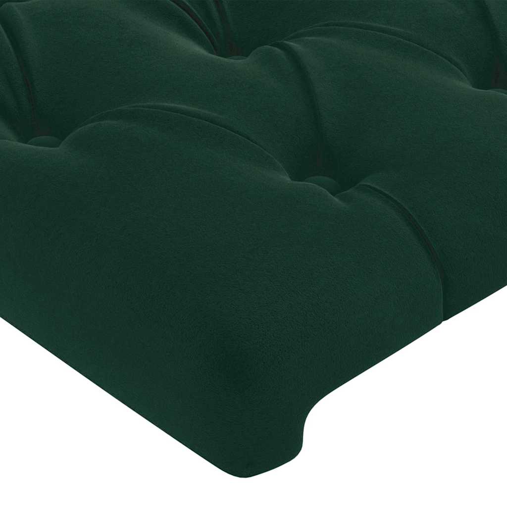 Giroletto senza Materasso Verde Scuro 160x200 cm in Velluto