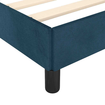 Giroletto senza Materasso Blu Scuro 160x200 cm in Velluto | homemem39