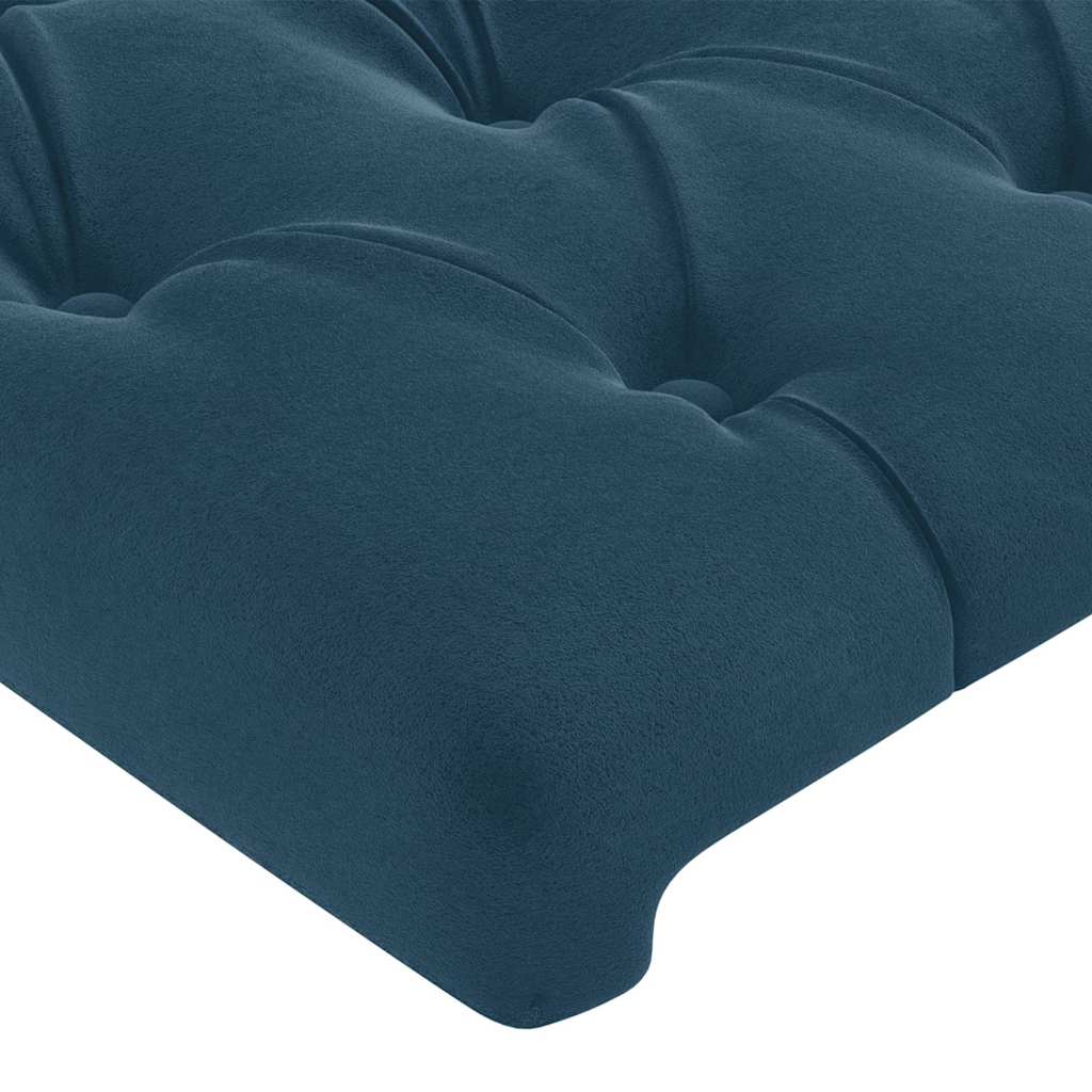 Giroletto senza Materasso Blu Scuro 160x200 cm in Velluto