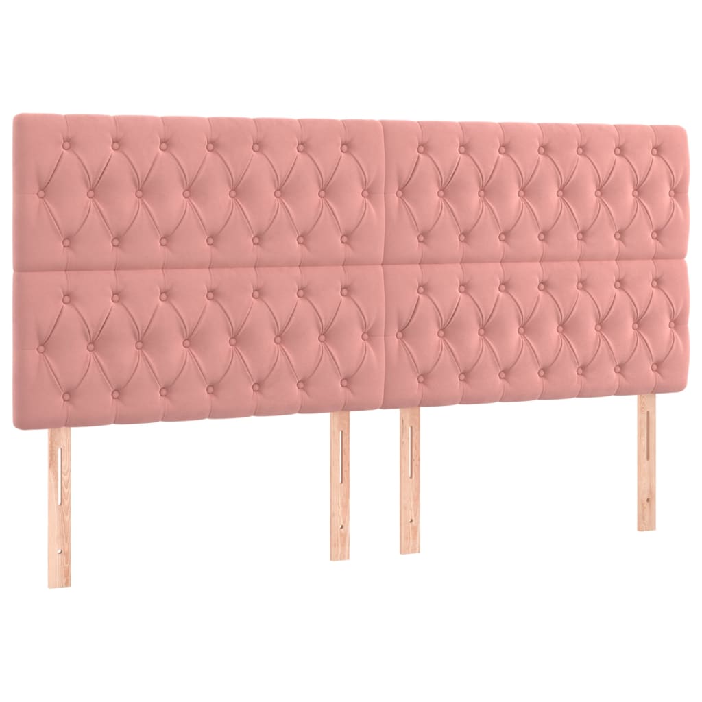 Giroletto con Testiera Rosa 180x200 cm in Velluto | homemem39