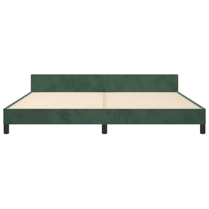 Giroletto senza Materasso Verde Scuro 200x200 cm in Velluto - homemem39