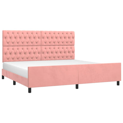 Giroletto con Testiera Rosa 200x200 cm in Velluto | homemem39