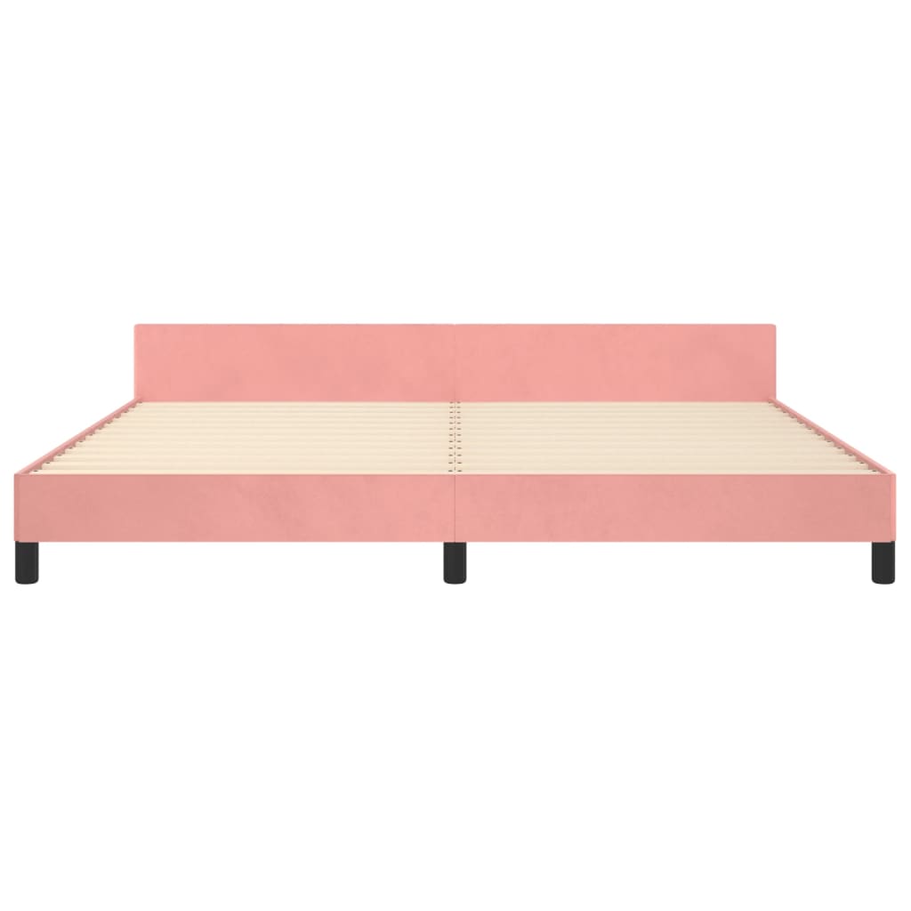 Giroletto con Testiera Rosa 200x200 cm in Velluto | homemem39