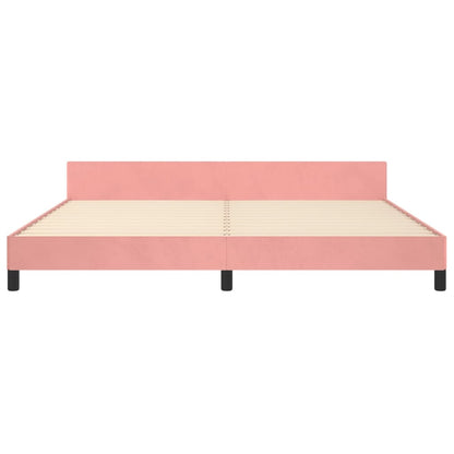 Giroletto con Testiera Rosa 200x200 cm in Velluto | homemem39