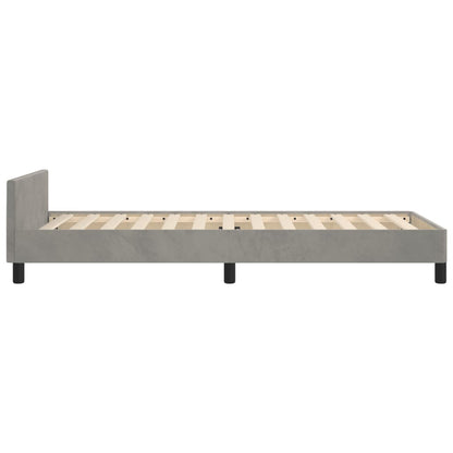 Giroletto senza Materasso Grigio Chiaro 80x200 cm Velluto - homemem39