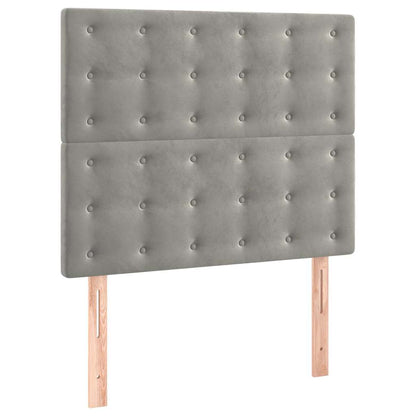 Giroletto senza Materasso Grigio Chiaro 80x200 cm Velluto