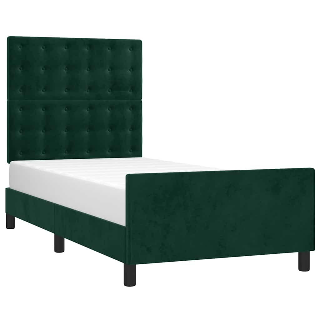 Giroletto senza Materasso Verde Scuro 80x200 cm in Velluto | homemem39