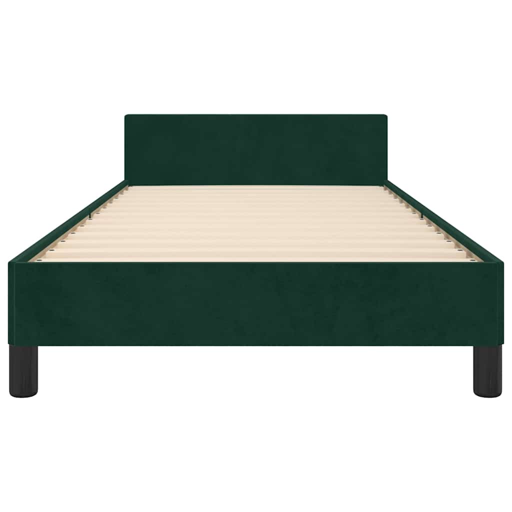 Giroletto senza Materasso Verde Scuro 80x200 cm in Velluto | homemem39