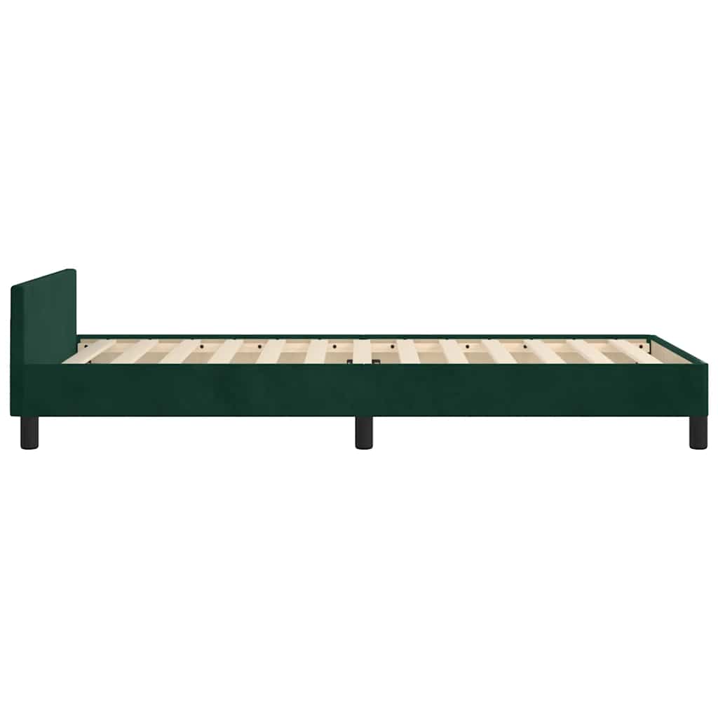 Giroletto senza Materasso Verde Scuro 80x200 cm in Velluto | homemem39