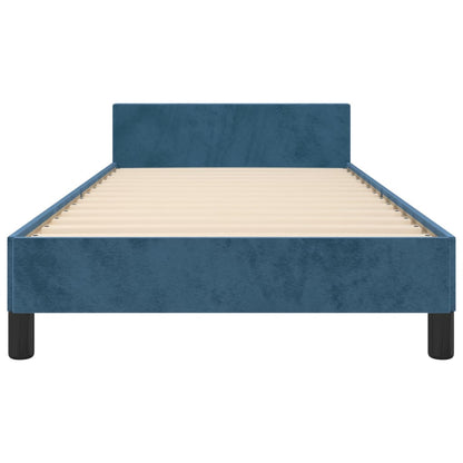 Giroletto senza Materasso Blu Scuro 90x190 cm in Velluto | homemem39