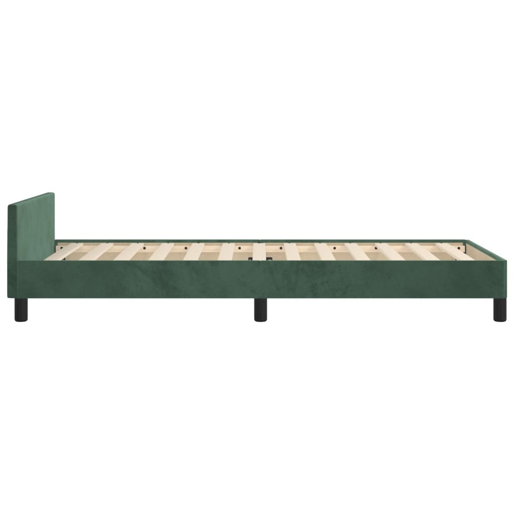 Giroletto senza Materasso Verde Scuro 90x200 cm in Velluto - homemem39