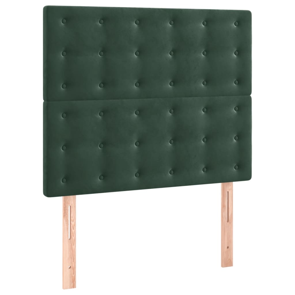 Giroletto senza Materasso Verde Scuro 90x200 cm in Velluto - homemem39
