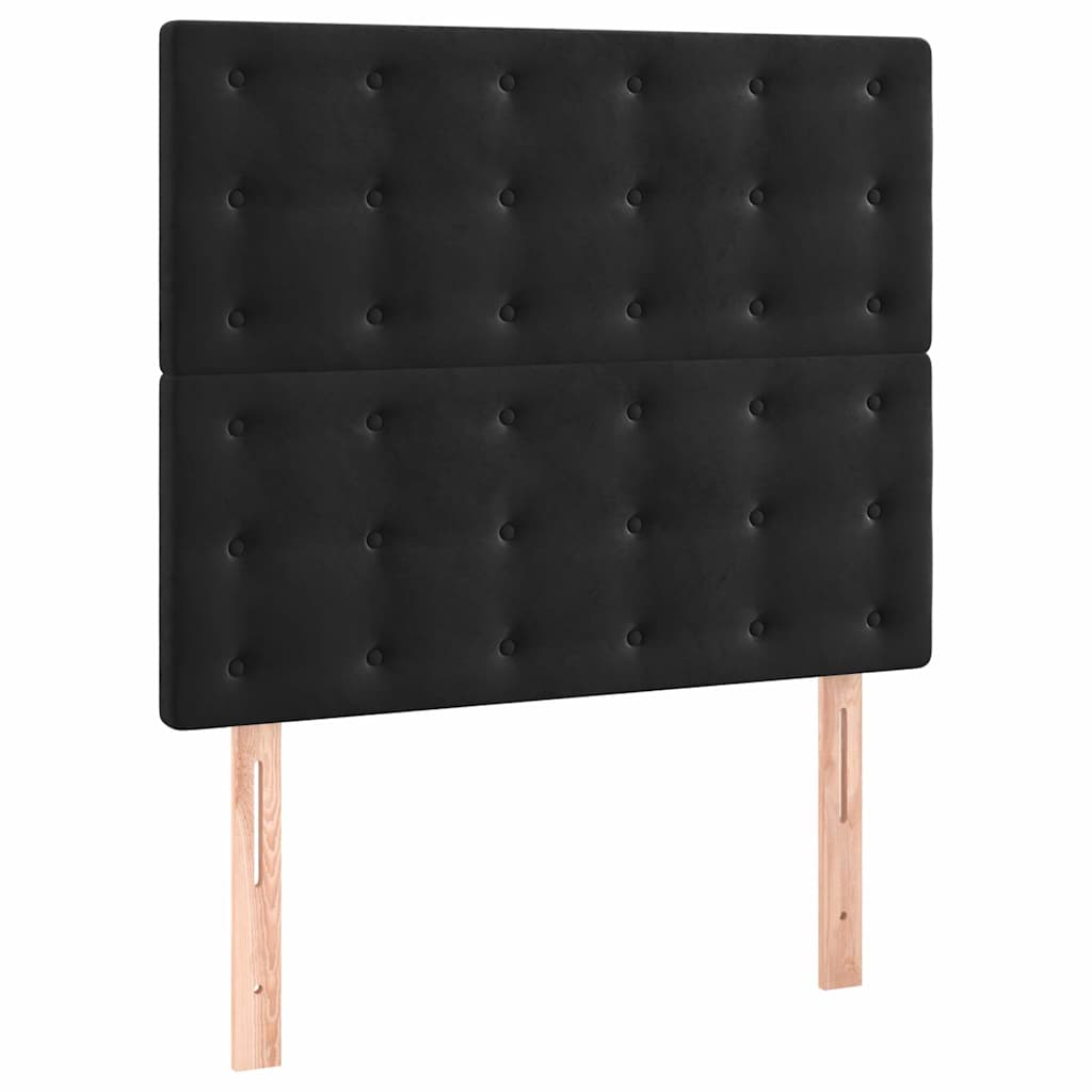 Giroletto senza Materasso Nero 100x200 cm in Velluto