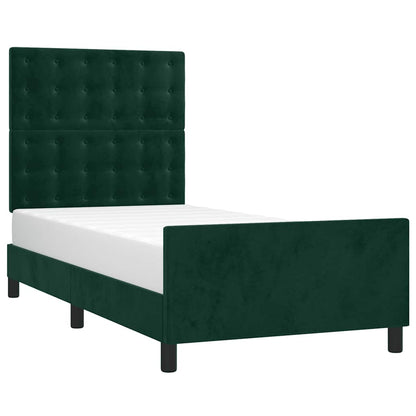 Giroletto senza Materasso Verde Scuro 100x200 cm in Velluto | homemem39