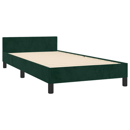 Giroletto senza Materasso Verde Scuro 100x200 cm in Velluto | homemem39