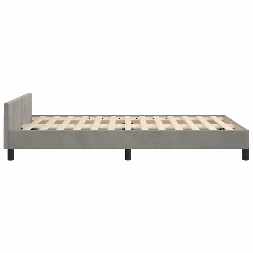 Giroletto senza Materasso Grigio Chiaro 120x200 cm Velluto
