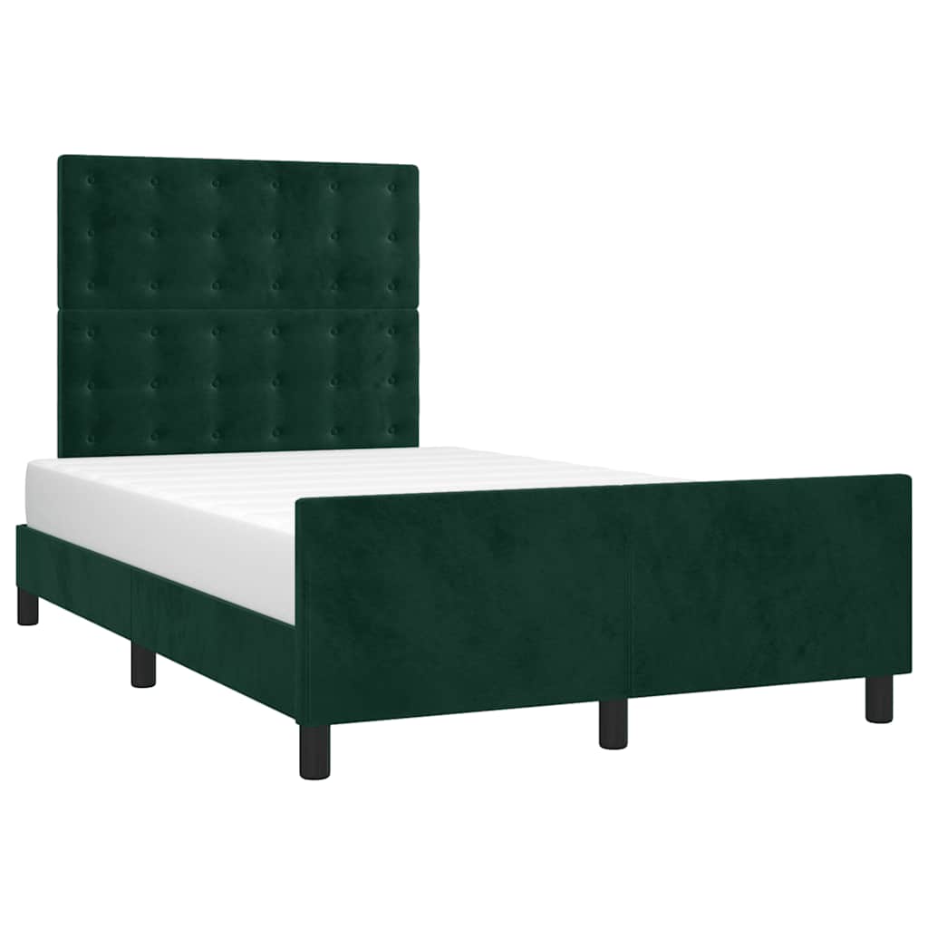 Giroletto senza Materasso Verde Scuro 120x200 cm in Velluto | homemem39