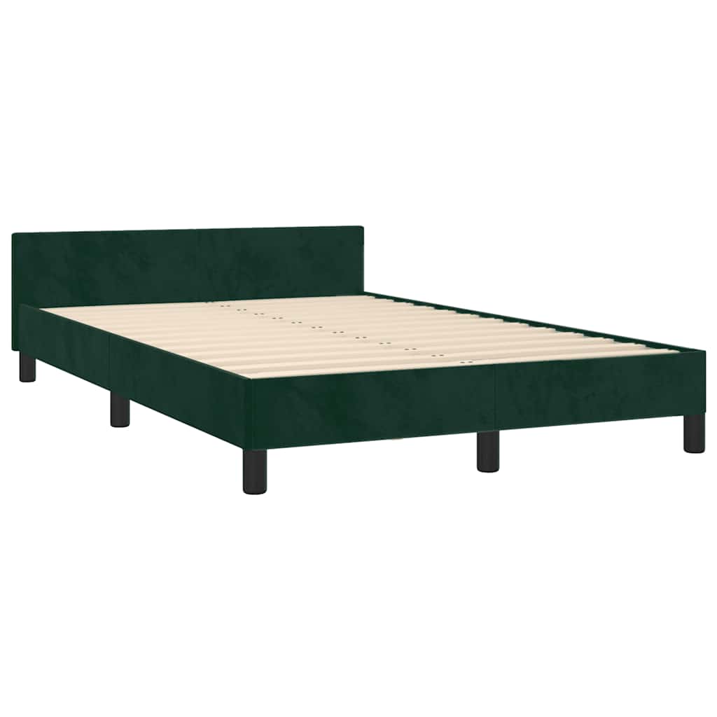 Giroletto senza Materasso Verde Scuro 120x200 cm in Velluto | homemem39