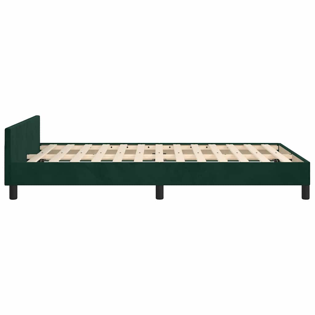Giroletto senza Materasso Verde Scuro 120x200 cm in Velluto | homemem39