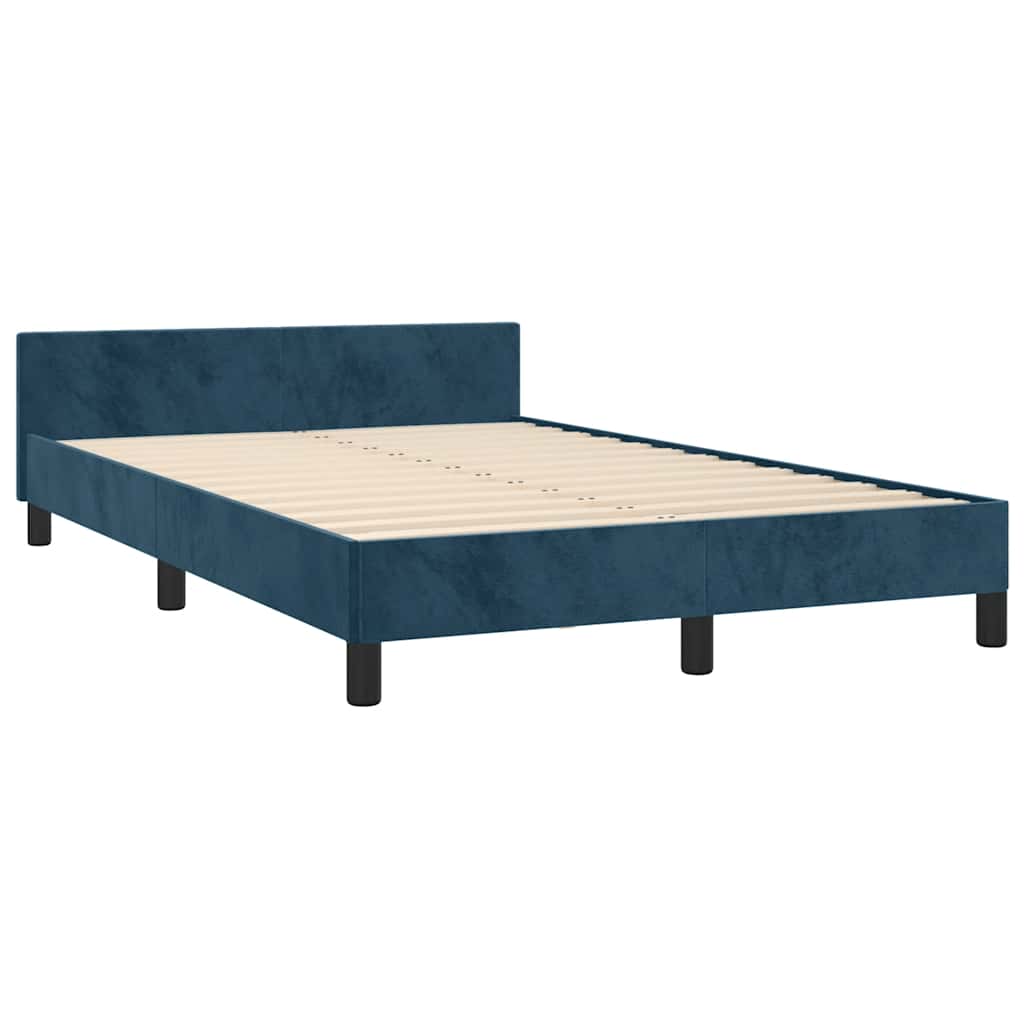 Giroletto senza Materasso Blu Scuro 120x200 cm in Velluto | homemem39