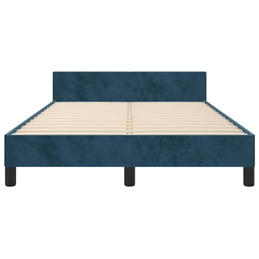Giroletto senza Materasso Blu Scuro 120x200 cm in Velluto
