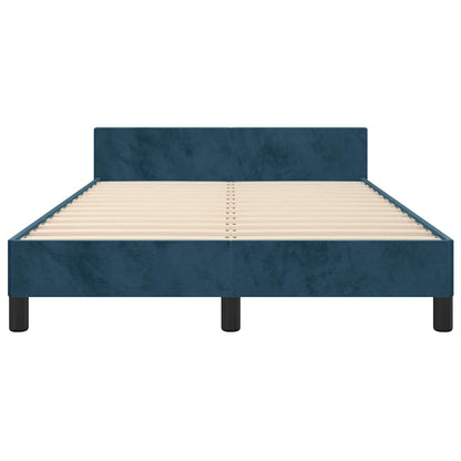 Giroletto senza Materasso Blu Scuro 120x200 cm in Velluto