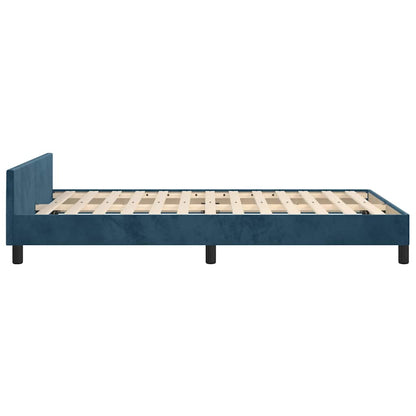 Giroletto senza Materasso Blu Scuro 120x200 cm in Velluto