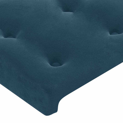 Giroletto senza Materasso Blu Scuro 120x200 cm in Velluto