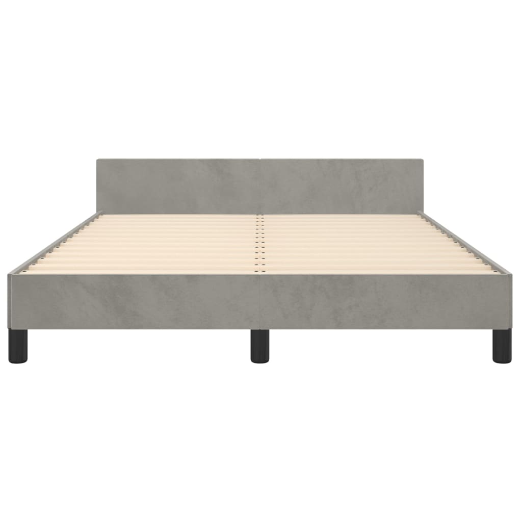 Giroletto senza Materasso Grigio Chiaro 140x190 cm Velluto | homemem39