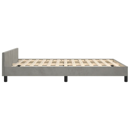 Giroletto senza Materasso Grigio Chiaro 140x190 cm Velluto | homemem39