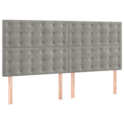 Giroletto senza Materasso Grigio Chiaro 140x190 cm Velluto | homemem39