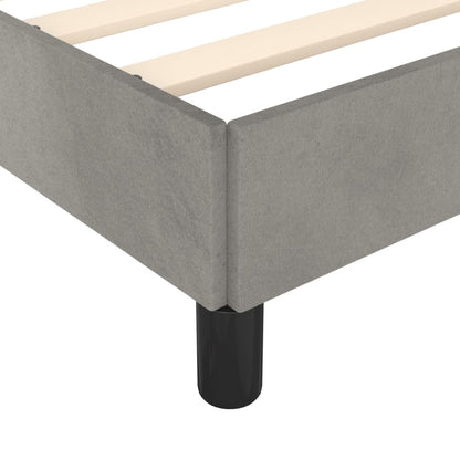Giroletto senza Materasso Grigio Chiaro 140x190 cm Velluto | homemem39