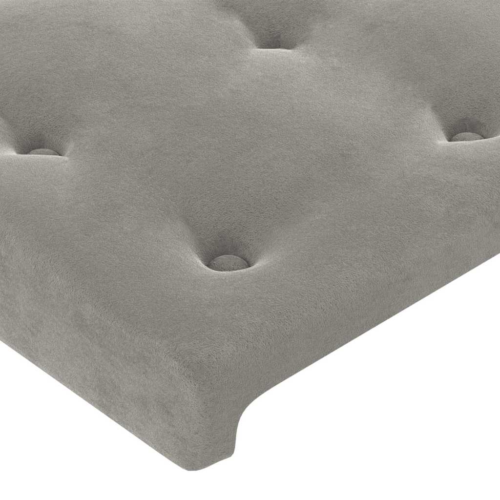 Giroletto senza Materasso Grigio Chiaro 140x190 cm Velluto