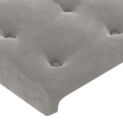 Giroletto senza Materasso Grigio Chiaro 140x190 cm Velluto