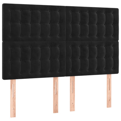 Giroletto senza Materasso Nero 140x190 cm in Velluto | homemem39