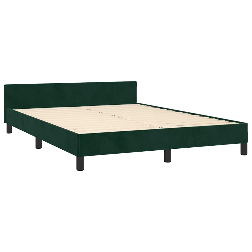 Giroletto senza Materasso Verde Scuro 140x190 cm in Velluto | homemem39