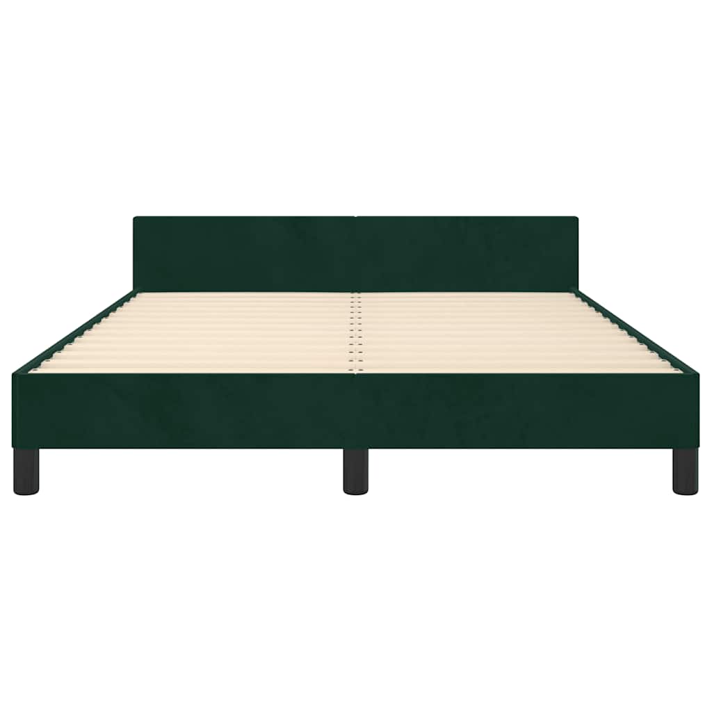 Giroletto senza Materasso Verde Scuro 140x190 cm in Velluto | homemem39