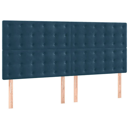 Giroletto senza Materasso Blu Scuro 140x190 cm in Velluto