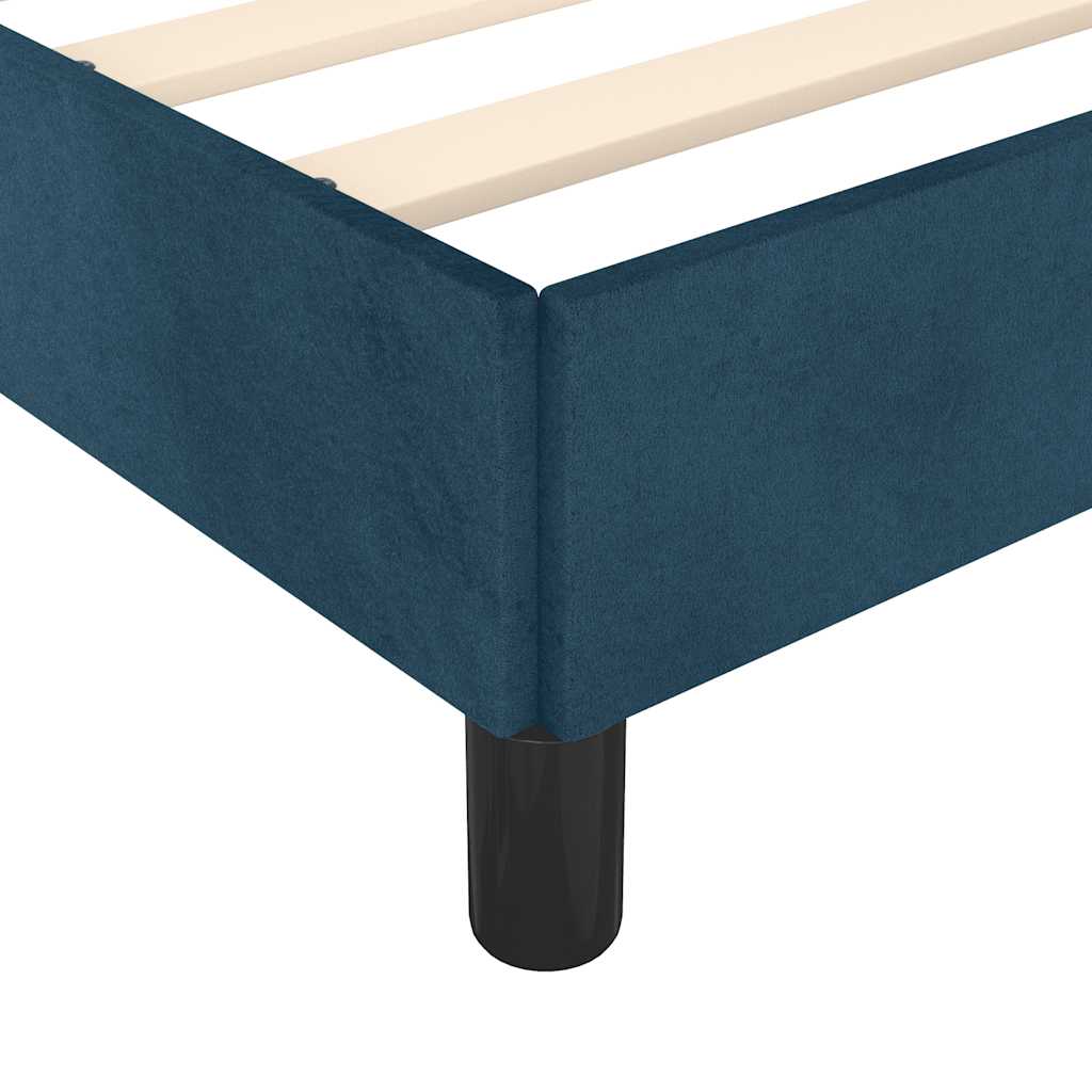 Giroletto senza Materasso Blu Scuro 140x190 cm in Velluto | homemem39