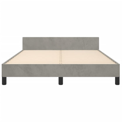 Giroletto senza Materasso Grigio Chiaro 140x200 cm Velluto | homemem39