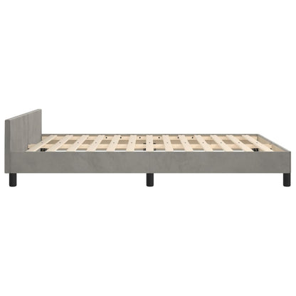 Giroletto senza Materasso Grigio Chiaro 140x200 cm Velluto | homemem39