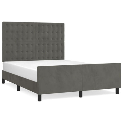 Giroletto senza Materasso Grigio Scuro 140x200 cm Velluto | homemem39
