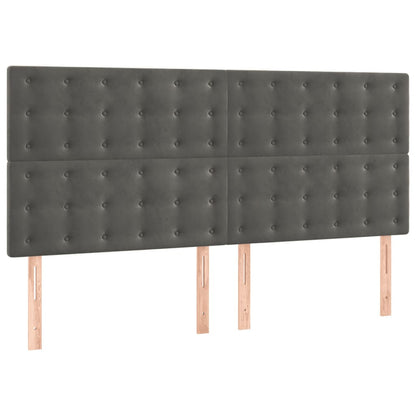 Giroletto senza Materasso Grigio Scuro 140x200 cm Velluto | homemem39