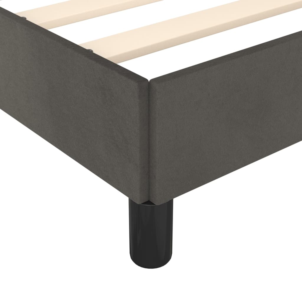 Giroletto senza Materasso Grigio Scuro 140x200 cm Velluto | homemem39