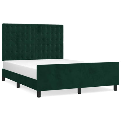 Giroletto senza Materasso Verde Scuro 140x200 cm in Velluto | homemem39