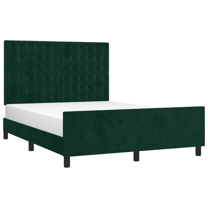 Giroletto senza Materasso Verde Scuro 140x200 cm in Velluto | homemem39