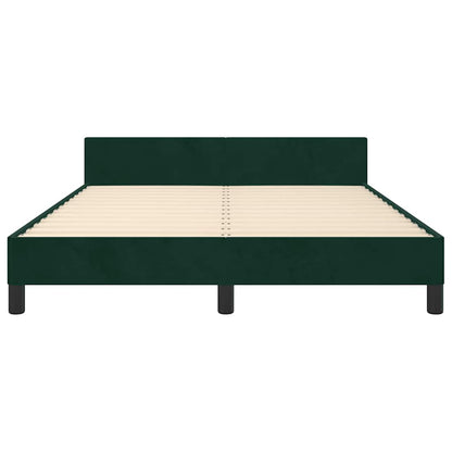 Giroletto senza Materasso Verde Scuro 140x200 cm in Velluto | homemem39
