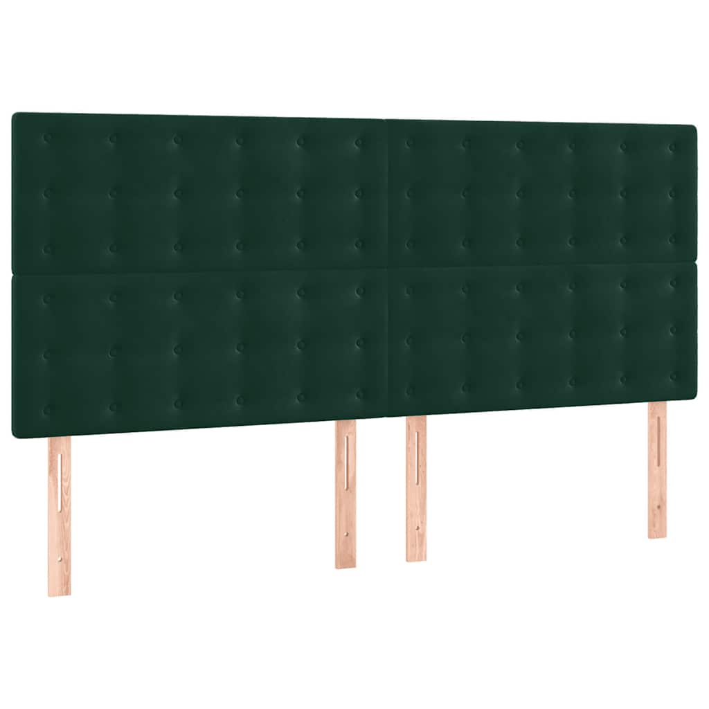 Giroletto senza Materasso Verde Scuro 140x200 cm in Velluto | homemem39